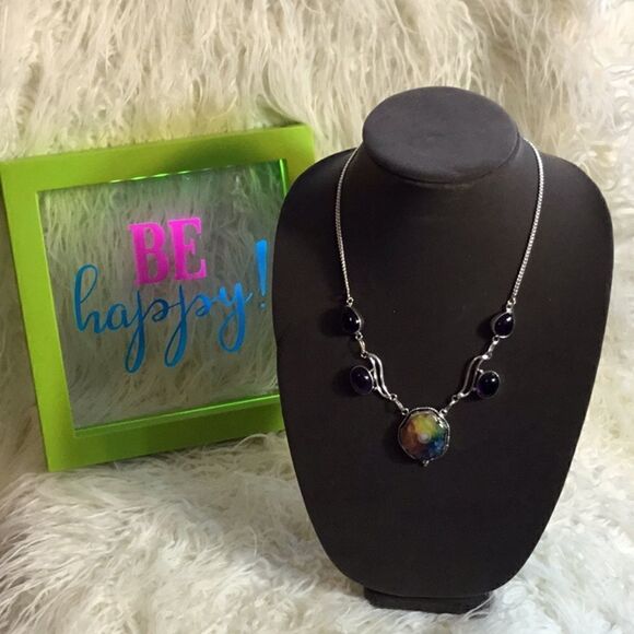 RAINBOW SOLAR AGATE NECKLACE 18” STERLING SILVER - Picture 4 of 16